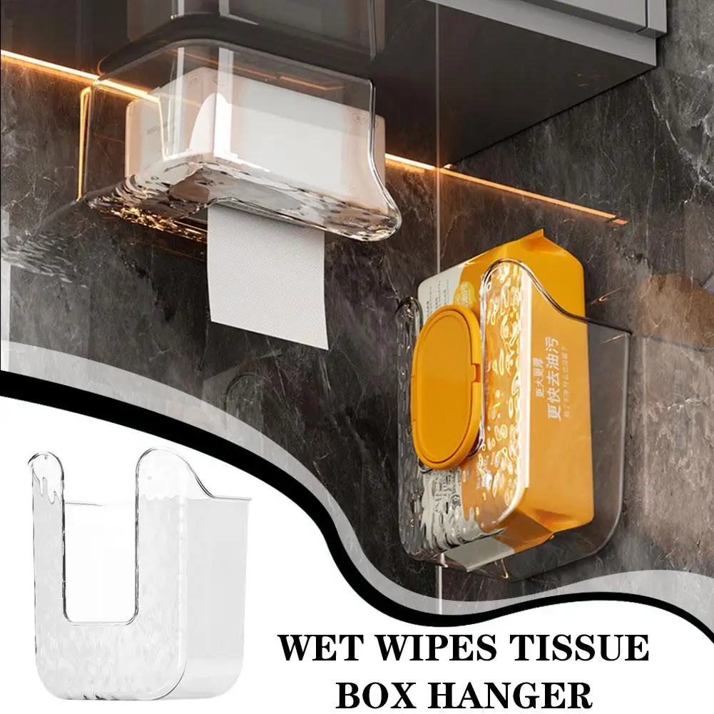 1/2PCS Wall Mounted Tissue Box Paper Towel Holder Kitchen Office Napkin Container Baby Wipes Paper Storage Box P2A0