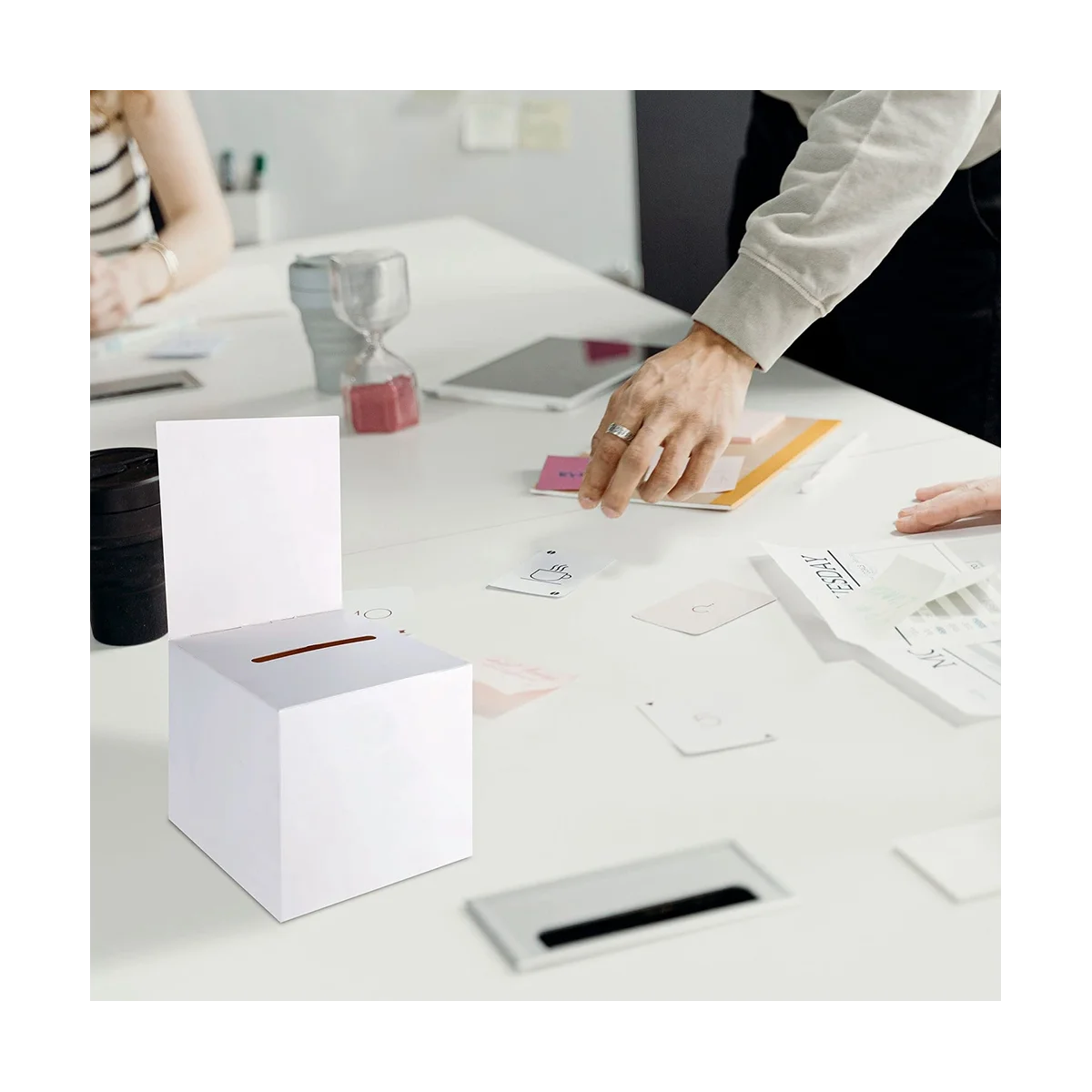 티켓 슬롯 및 이동식 자선 모금 상자, 30 팩 래플 박스, 기증 상자