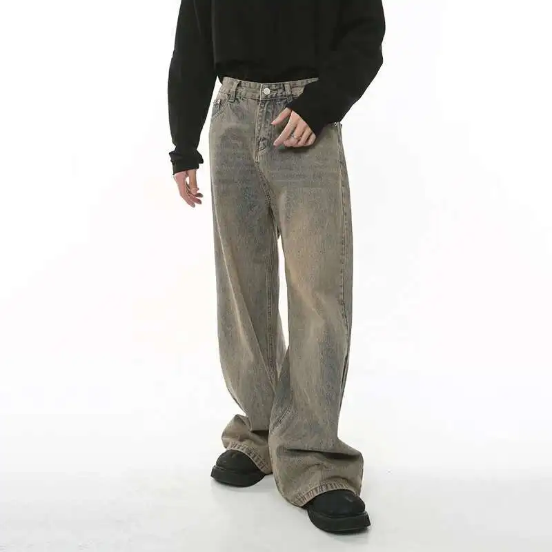 2024 Spring Men's Baggy Distressed Vintage Denim Pants