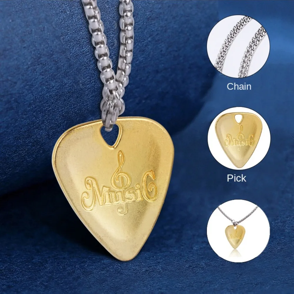 Description Picture 4 of itemMediator Guitar Necklace Pick Triangle Gestures Metal Guitar Plectrum Bass Guitar Adhesive Guitar Pick Collares Pendant Ukulele