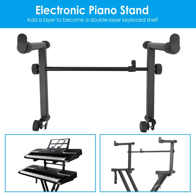 YOSHI - Support de clavier Orgue électronique portable X-Style Support  piano électrique à double contreventement Hauteur réglable