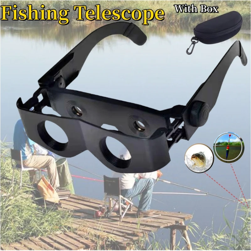 Outdoor Portable Fishing Telescope Glasses Professional Fishing Binocular Glasses Hands-Free Spyglass For Hiking Concert