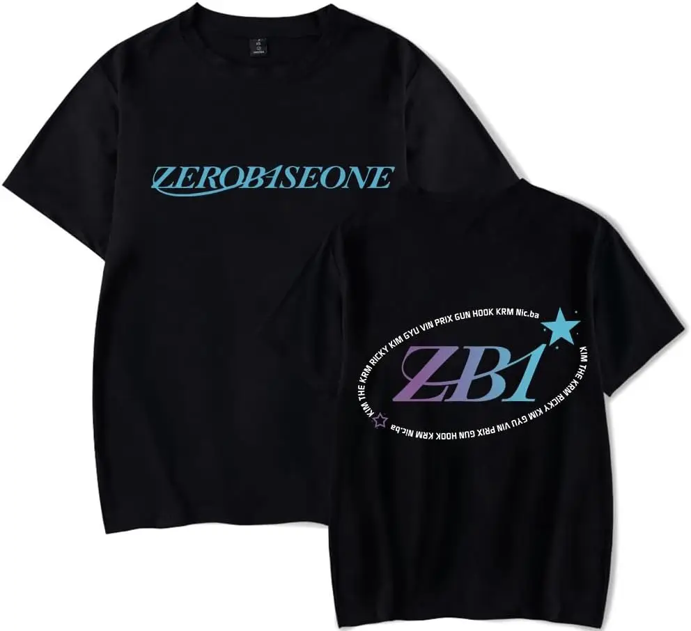 

Футболка XJAYJZN ZEROBASEONE ZB1 с логотипом Merch для женщин и мужчин, летняя футболка для косплея, футболка с коротким рукавом