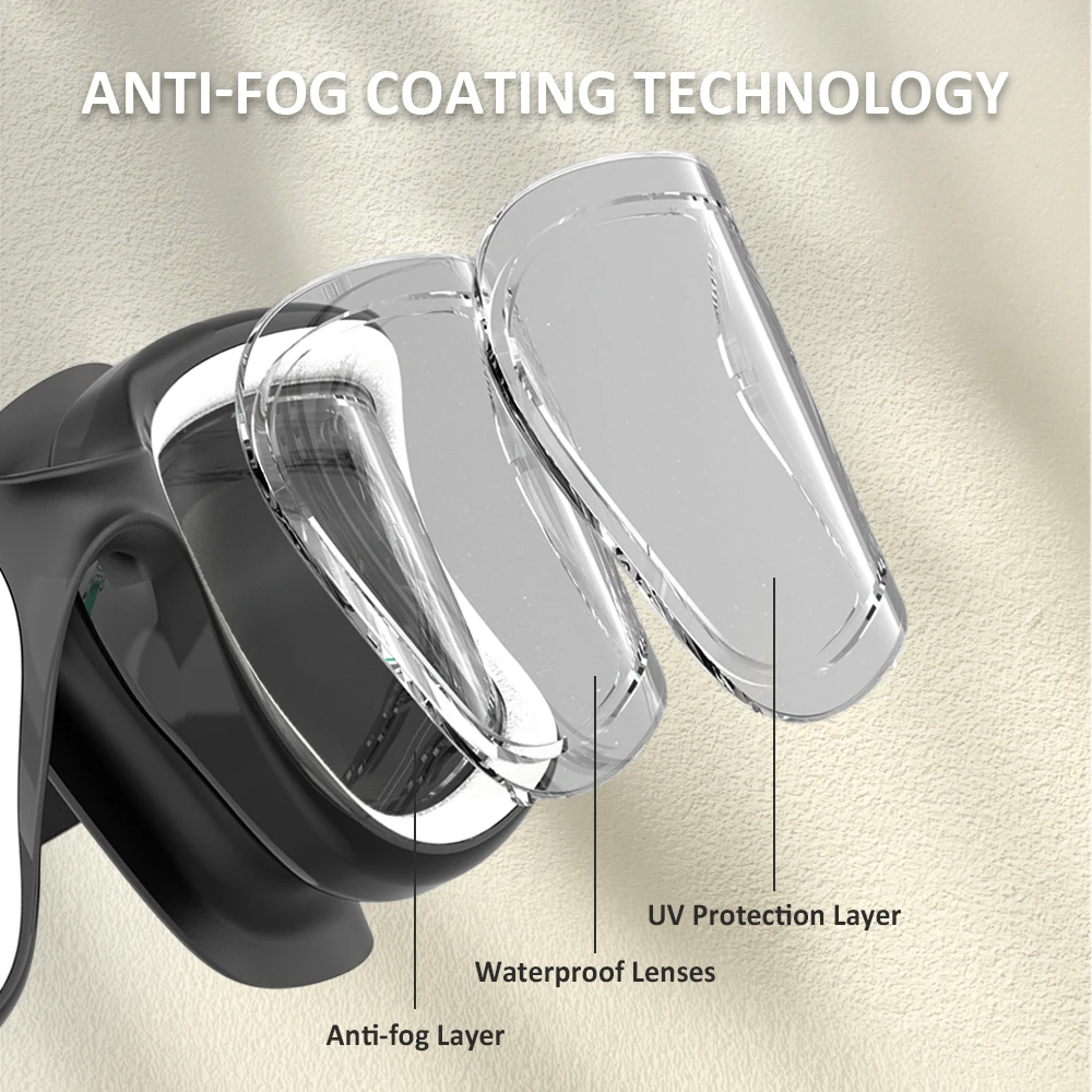Professional Swimming Goggles Anti-fog UV Protection Lens Swimming Glasses for Men Waterproof Adjustable Swim Eyewear in Pool 4