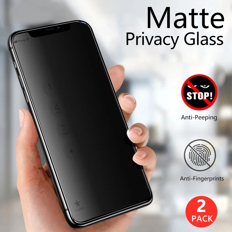 Матовая антишпионская защитная пленка HD для Iphone 12 11 Pro Max Mini X XR XS 13 MAX 6 7 8 Plus без