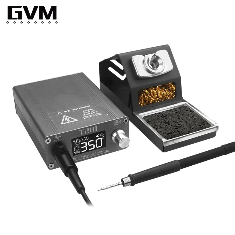 

GVM T210 Soldering Station, Professional Mobile Phone Repair Constant Temperature Soldering Station Kit, Quick Heating, C210 Tip