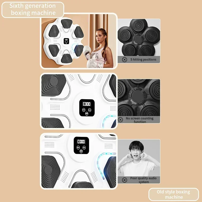 TAZZOR Accessoires d'entraînement - Boxe Mural Musique, Music Boxing