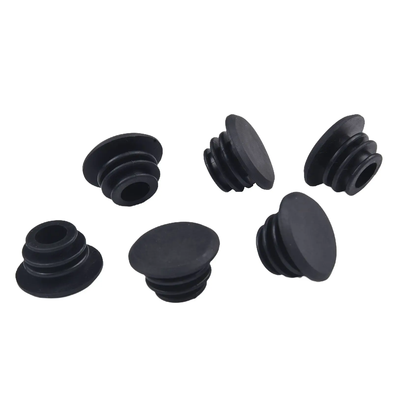 MTB Rubber Bike Handlebar Plugs Ends Bicycle Grip Bar Ends Accessories For Standard Bicycle Scooter Handlebars 6pcs
