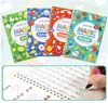4 Books Reusable 3D Groove Magic Calligraphy Learning English Painting Practice Copybook For Calligraphy Writing For Kids Libros 3