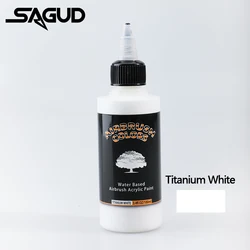SAGUD Acrylic Matte Inks - Versatile Water-Based Paints for Creative Projects, 32 Vibrant Colors (100ML/Bottle) (TITANIUM WHITE)