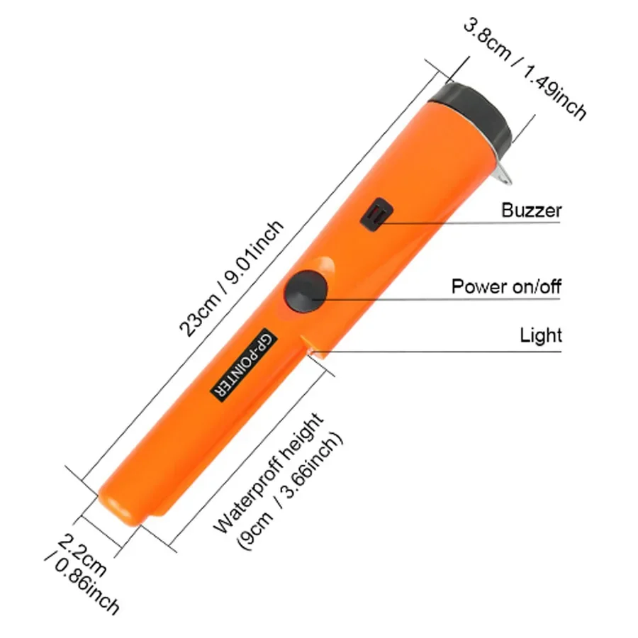 Metal Detector GP-pointer Pinpointing for Treasure Search Waterproof Positioning Rod Detecting Bracelet LED Lights