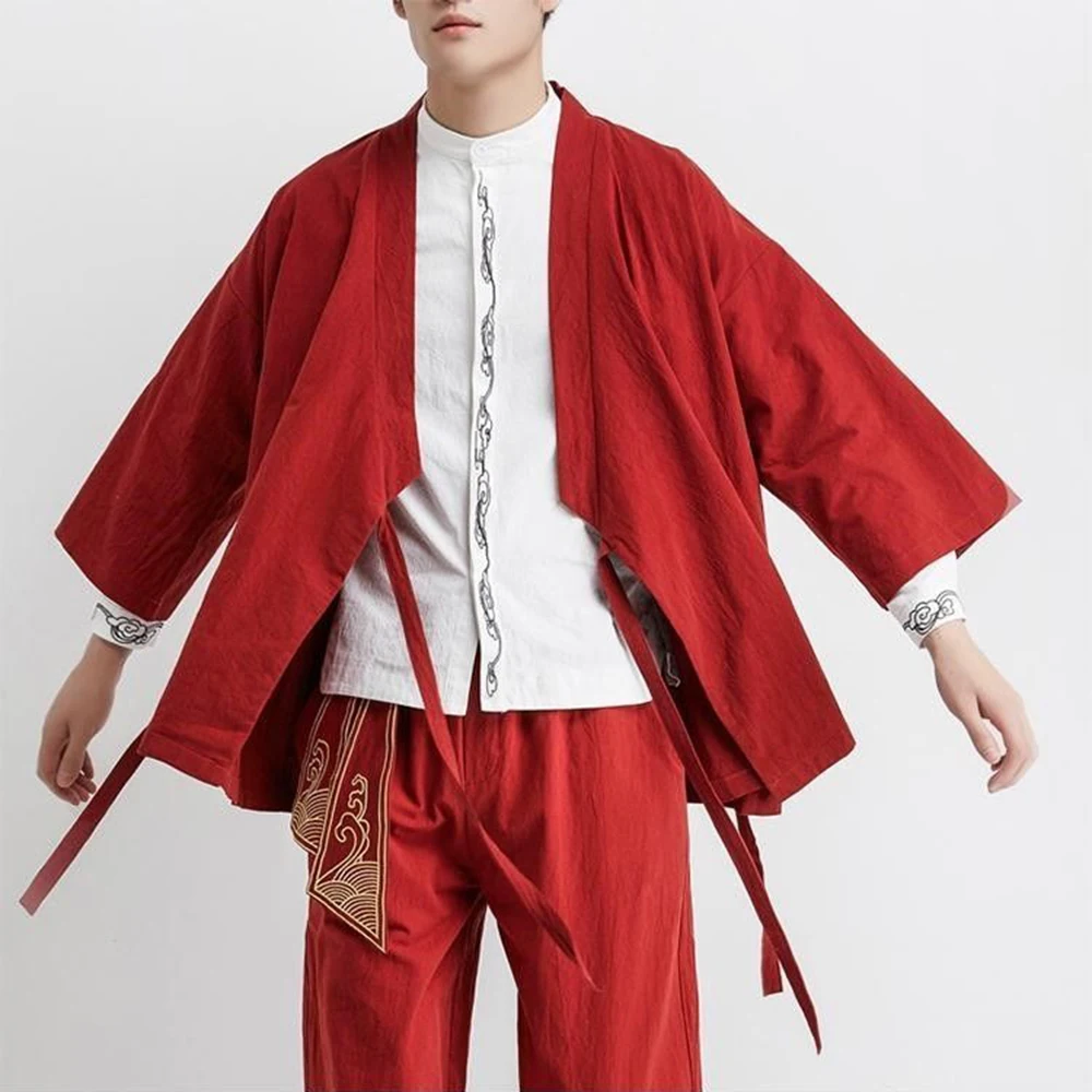Женский свободный костюм в китайском стиле, кардиган с рукавом три четверти, пальто в стиле ретро женская блузка с длинным рукавом в китайском стиле белая футболка из хлопка с этнической вышивкой свободный повседневный топ в стиле овер