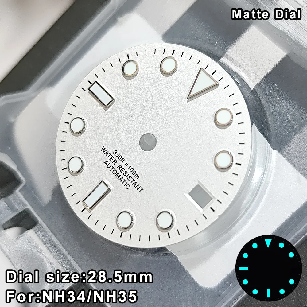 Blue Luminous Multi-Color Watch Dial Replacement - 28.5mm