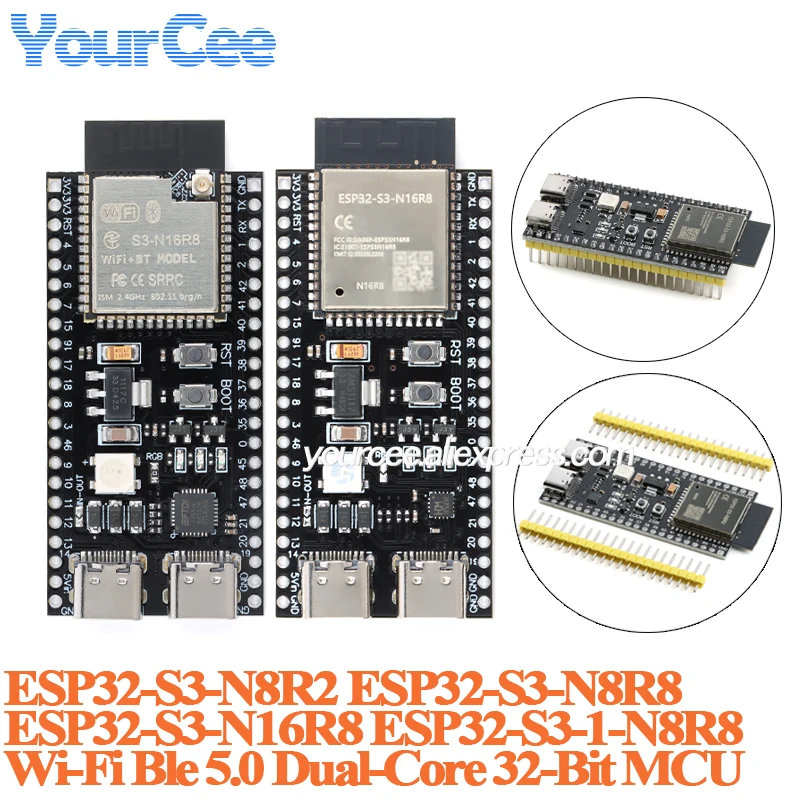 รูปสินค้า บอร์ดพัฒนา ESP32-S3 Wi-Fi Bluetooth 5.0 32-bit