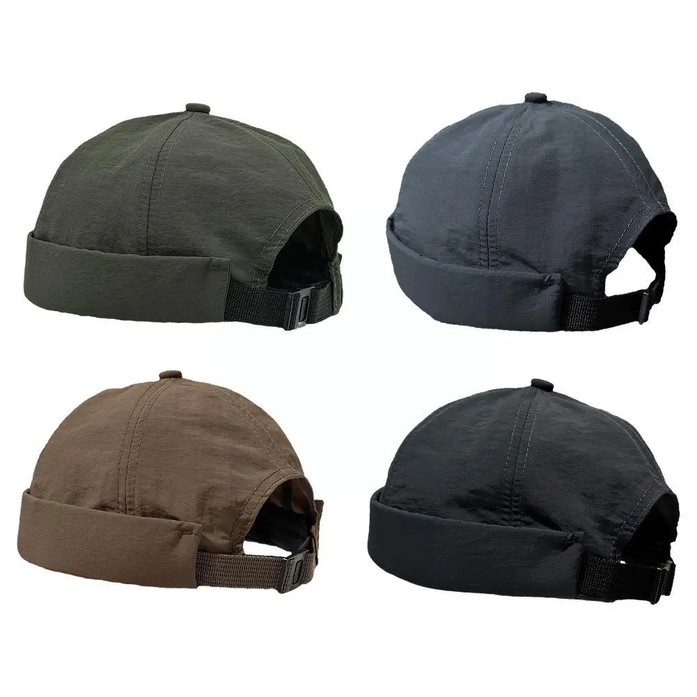 Chapeau sans bord vintage à séchage rapide pour hommes, casquette respirante, chapeau polyvalent, pêche de rue, hip-hop, niche réglable, Ou X7Y5