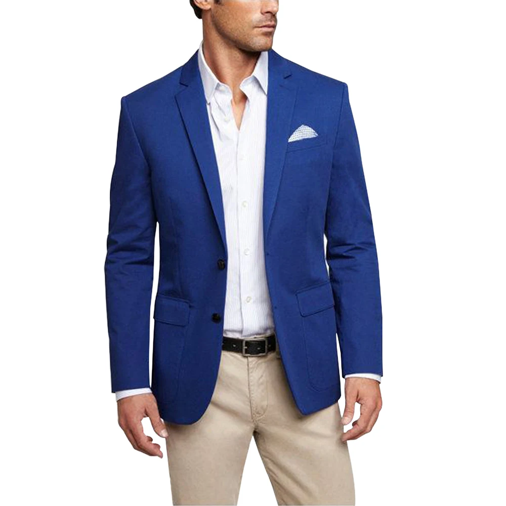 

Men's Two Buttons Blazer Notch Lapel for Business Office Coat