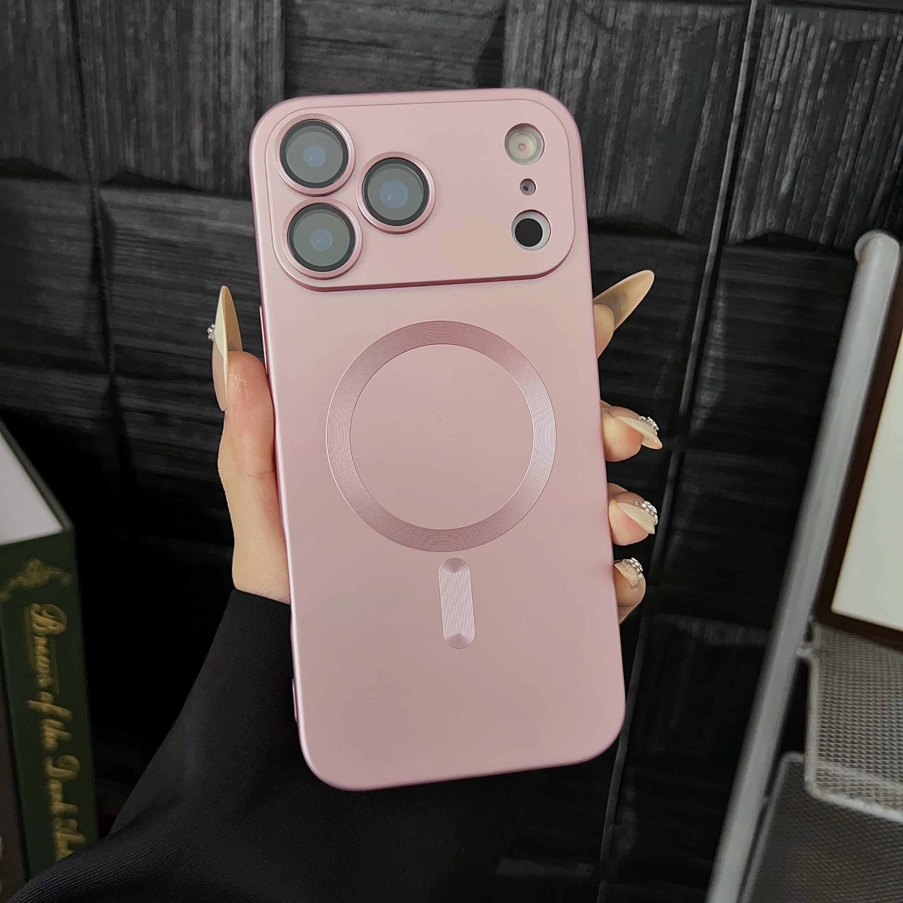 Magnetic Matte Luxury Shockproof TPU Soft Back Cover with MagSafe Compatibility