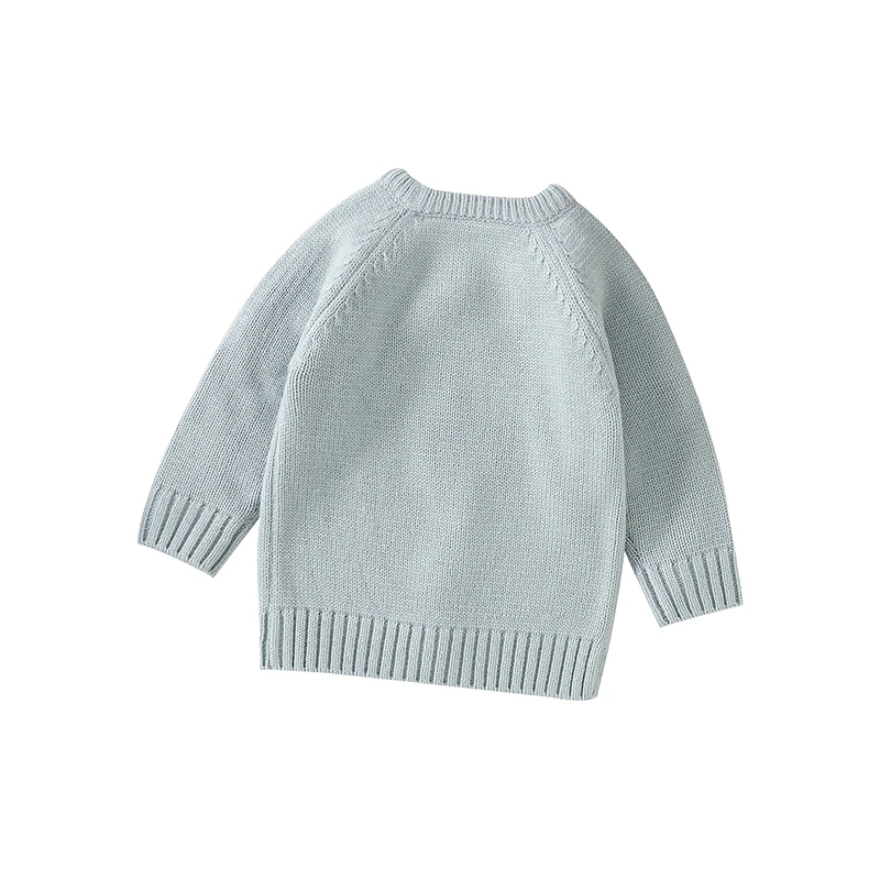Embroidery Bird Print Baby Girls Long Sleeve O-neck Sweaters Skin-friendly Knitwear Infant Sweatshirt