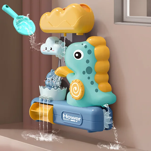 New Baby Spin Water Spray Dinosaur Bath Toys for Children Toddlers Shower Game Bathroom Sprinkler Baby Bath Toy for Kids Gifts 1