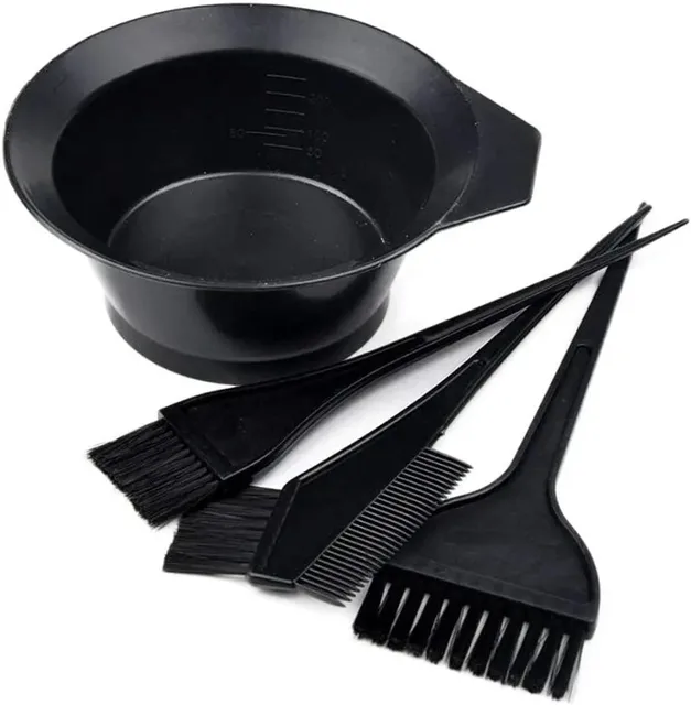 Kit de coloration capillaire 4 pièces, brosse pour teinture capillaire, outils pour kit de coloration capillaire – Ensemble d'outils de teinture professionnels – Parfait pour le bricolage et l'utilisation en salon 1