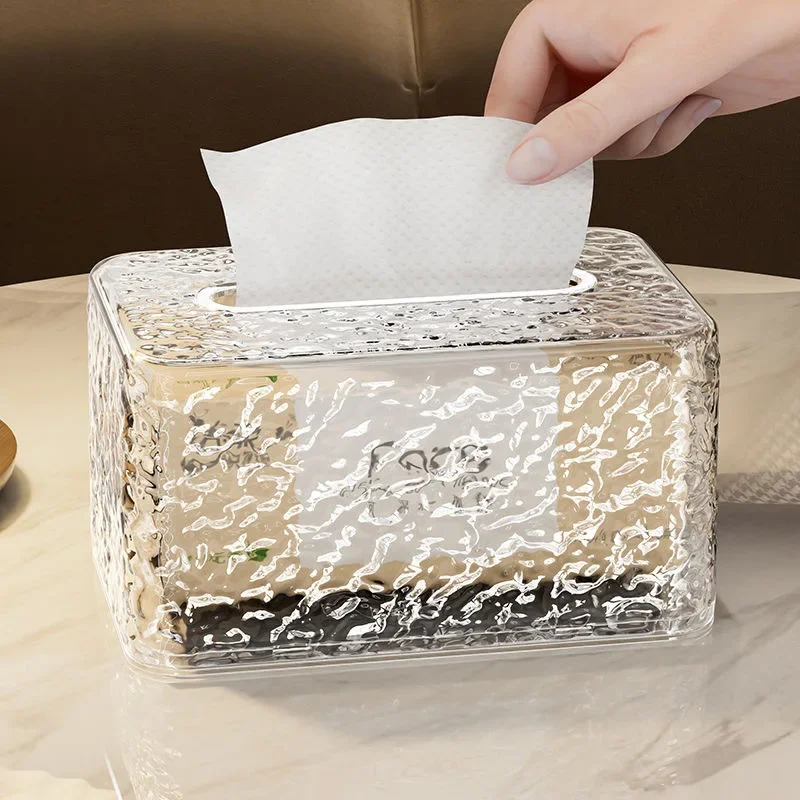 Tissue Box Household Glacier Pattern Living Room Bathroom Good-looking Light Luxury Paper Extraction Box 2
