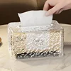 Tissue Box Household Glacier Pattern Living Room Bathroom Good-looking Light Luxury Paper Extraction Box 2