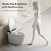 Smart Toilet with Vioce Control, AUTO Open/Close Lid, Bubble Shield, Smart Toilet with Bidet Built in, Foot Kick Operation, 3