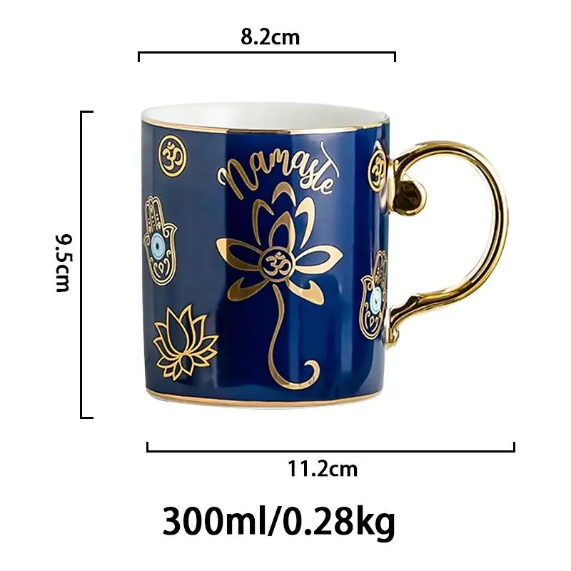 Tazza da caffè turco dipinta a mano con malocchio (grande