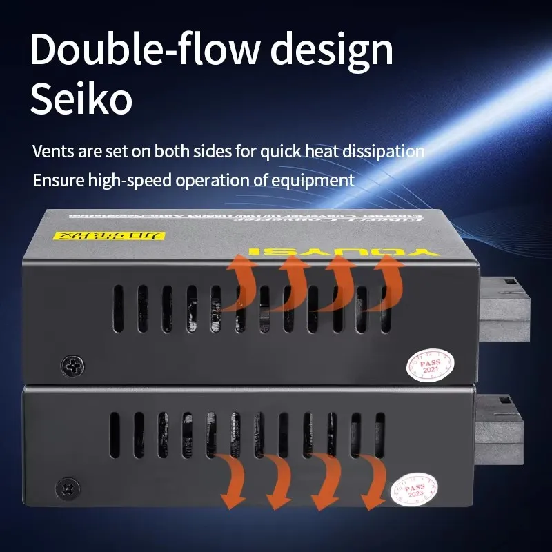 YOUYSI 1000M 1SC/1GE+1SC/2GE Single mode single fiber SC Gigabit Fiber Transceiver SC 1.25Gbps Media Converter 3KM
