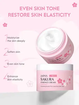 LAIKOU 25g Japan Sakura Face Cream Hydrate Cosmetics Moisturizing Cherry Blossom Essence Refreshing Facial Lotion Emulsions - Thumbnail 6