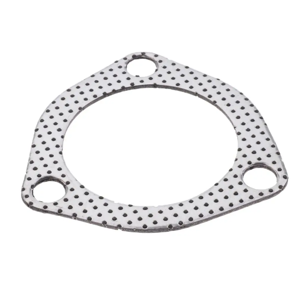 Plug and play vehicle triangle 3 screw flange with high exhaust gasket, 2.5 inch