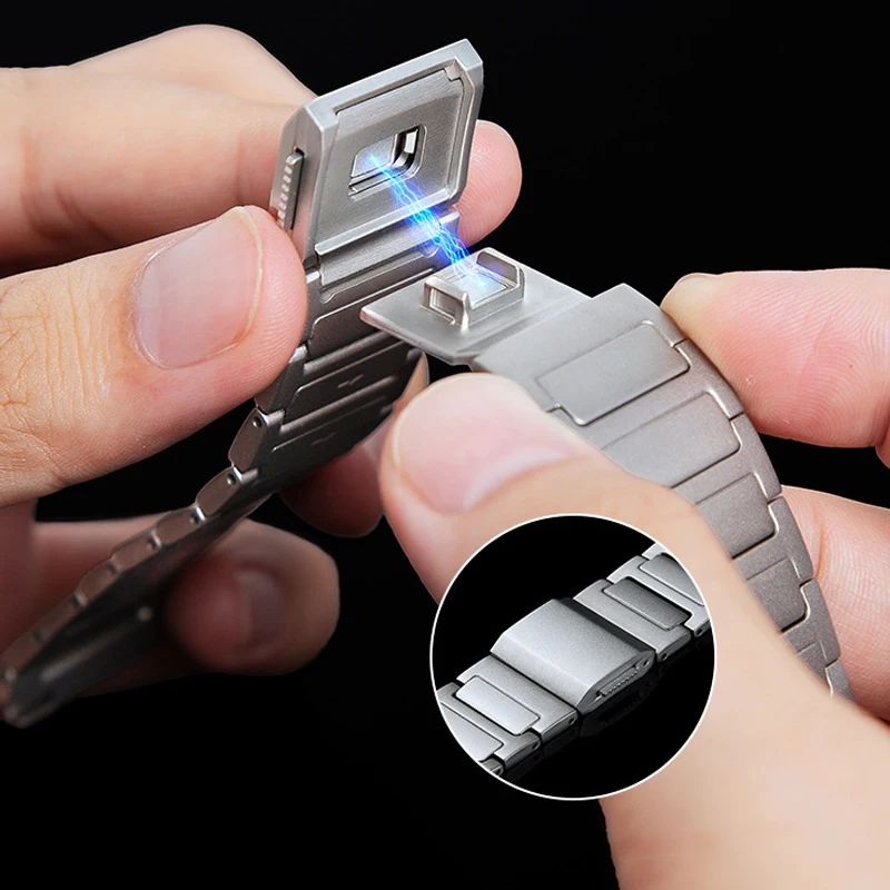 Luxury Titanium Strap - Magnetic Link Bracelet