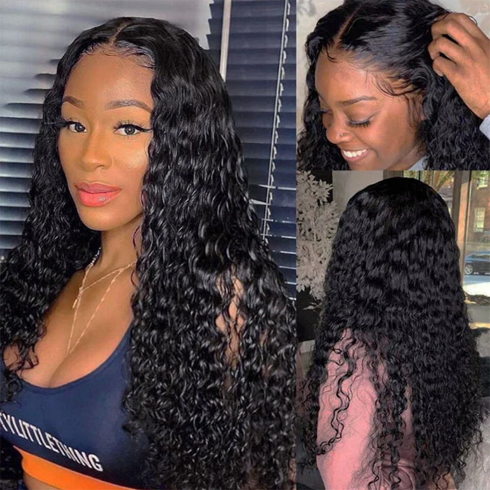 13x4 Lace Front Human Hair Wigs Brazilian Kinky Curly Human Hair Wigs Remy Medium Brown Lace 180% Density Lulalatoo Wig