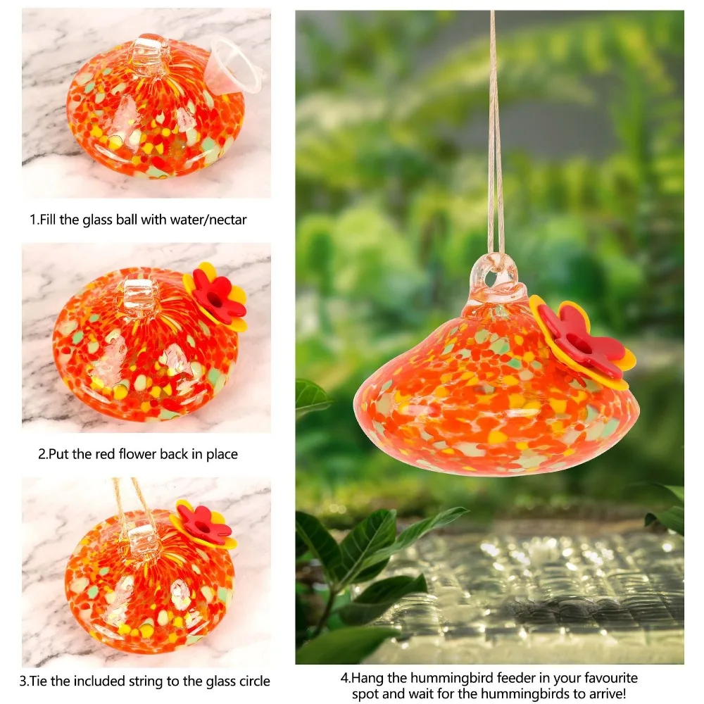 Glass Hummingbird Feeder 5