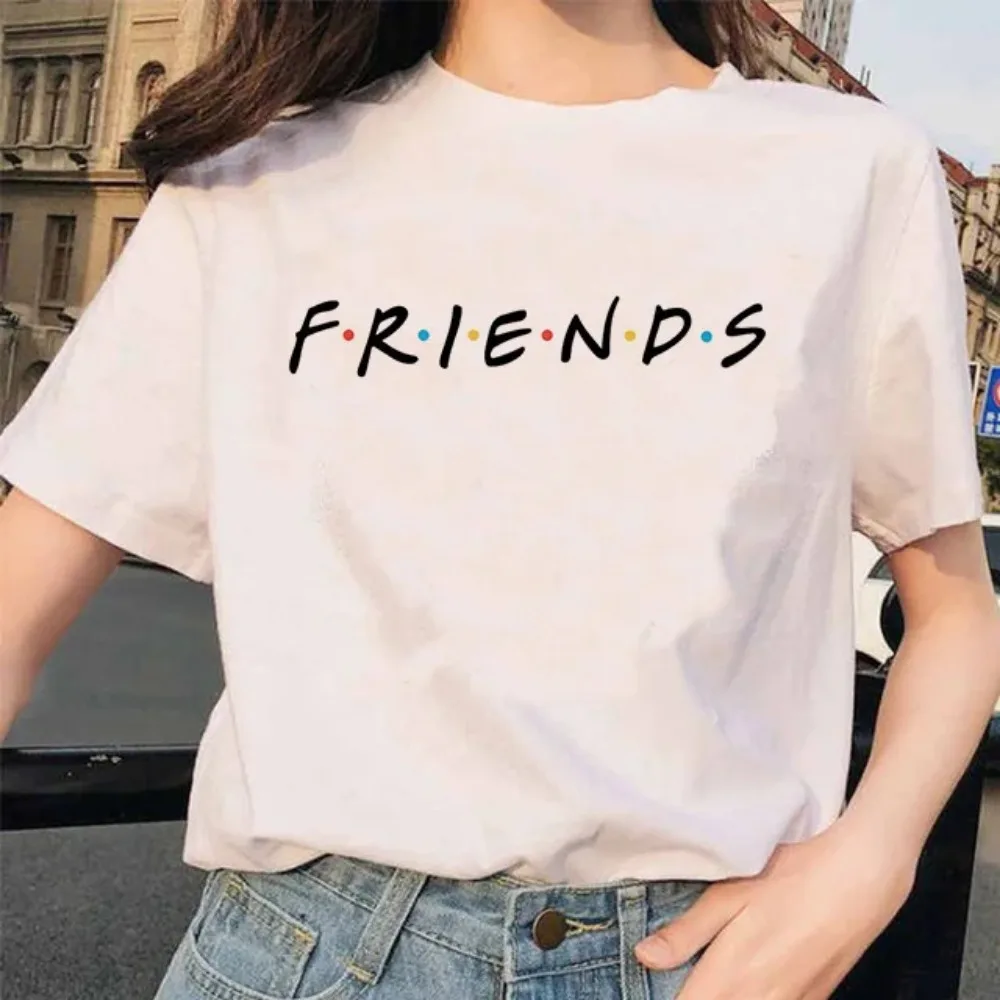 Friends Tv Show T Shirt Women Graphic Best Friends Harajuku T-shirt Unisex Fashion Manga Y2k Tshirt kawaii Vintage Tops Female 2