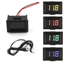 Digital Thermometer LED Display Fahrenheit Centigrade DC 4-28V High Accuracy Temperature Gauge Sensor with Waterproof NTC Probe