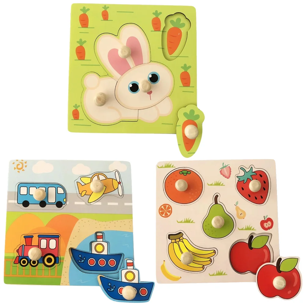 

Early Education Animal Puzzle Learning Toys for 4 Year Olds Wooden Puzzles Kids Ages 3-5 2 Girl