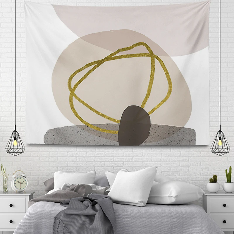 pink decoration tapestry aesthetic room decor marble accessories wall hanging nordic large fabric wall home autumn decor