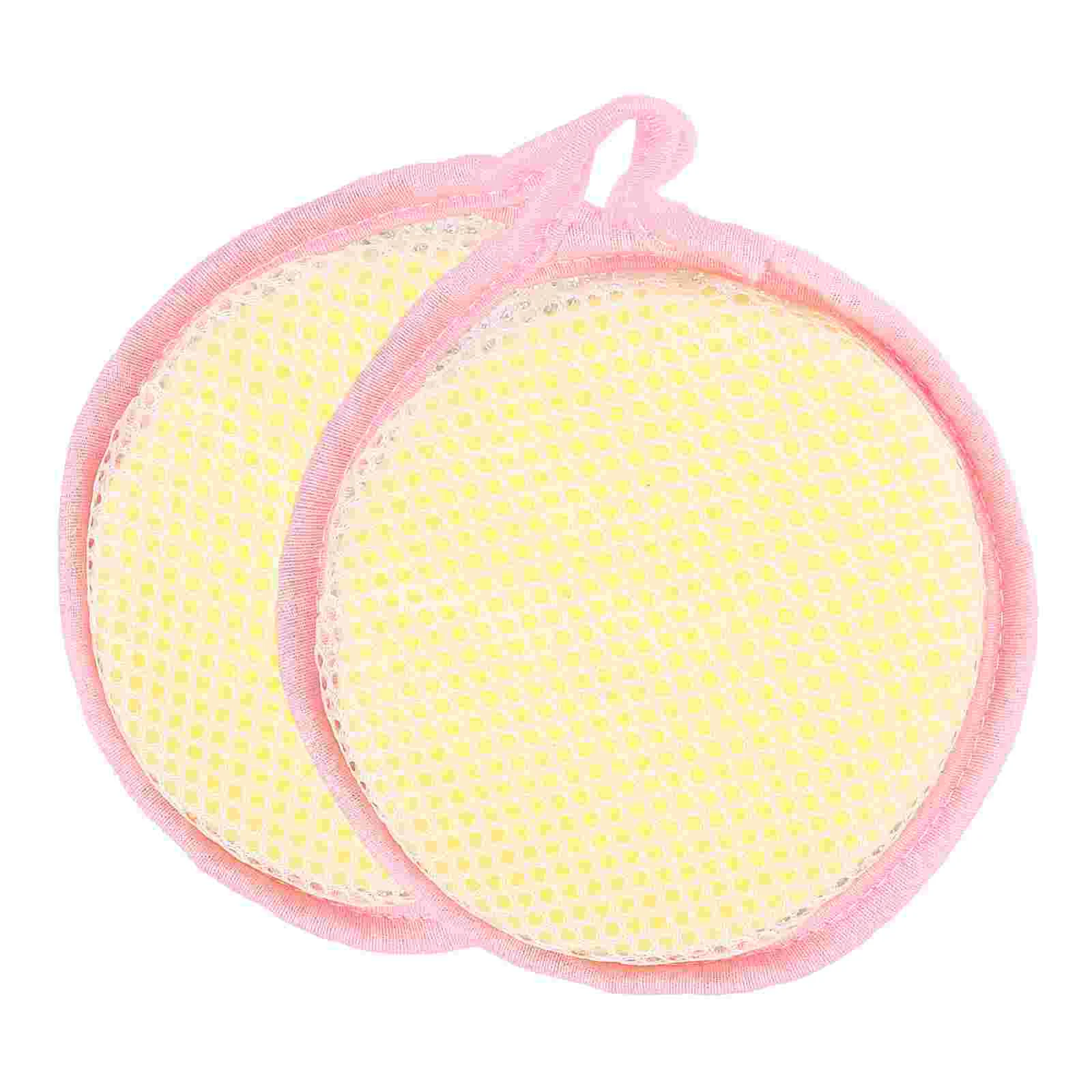 

2 Pcs Dish Cloths Dishcloth Kitchen Scrub Pads Reusable Scouring Scrubbers Double Sided Dishes Pot for
