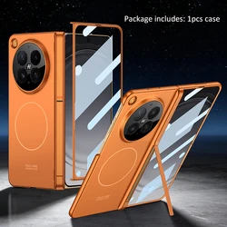 Rotating Hinge Protector Magnetic Case with Full Body Protection for OPPO Find N6 (Orange)