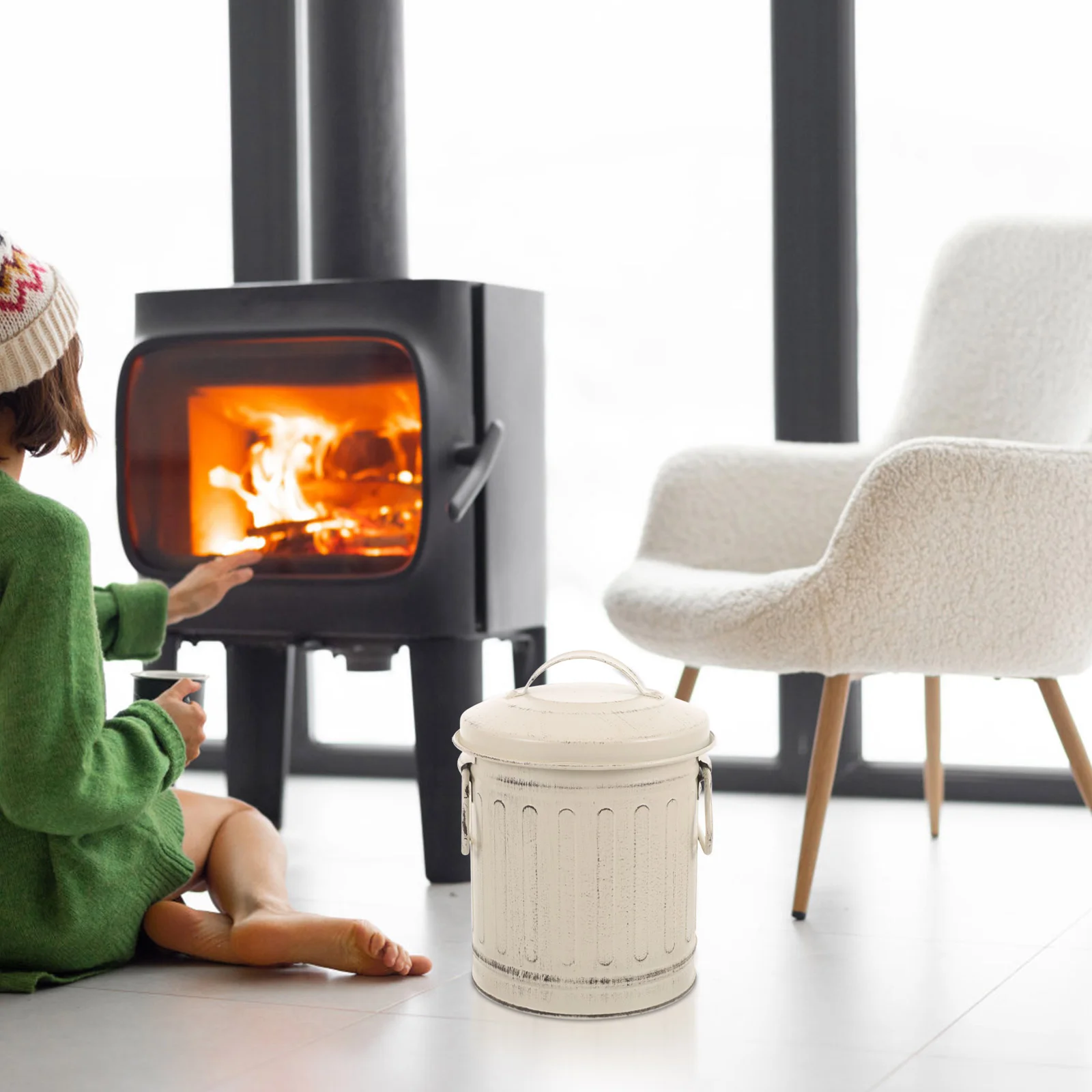 

Железная мусорная корзина, мусорная корзина, металлическая клетка для костра, садового двора, мусорная корзина