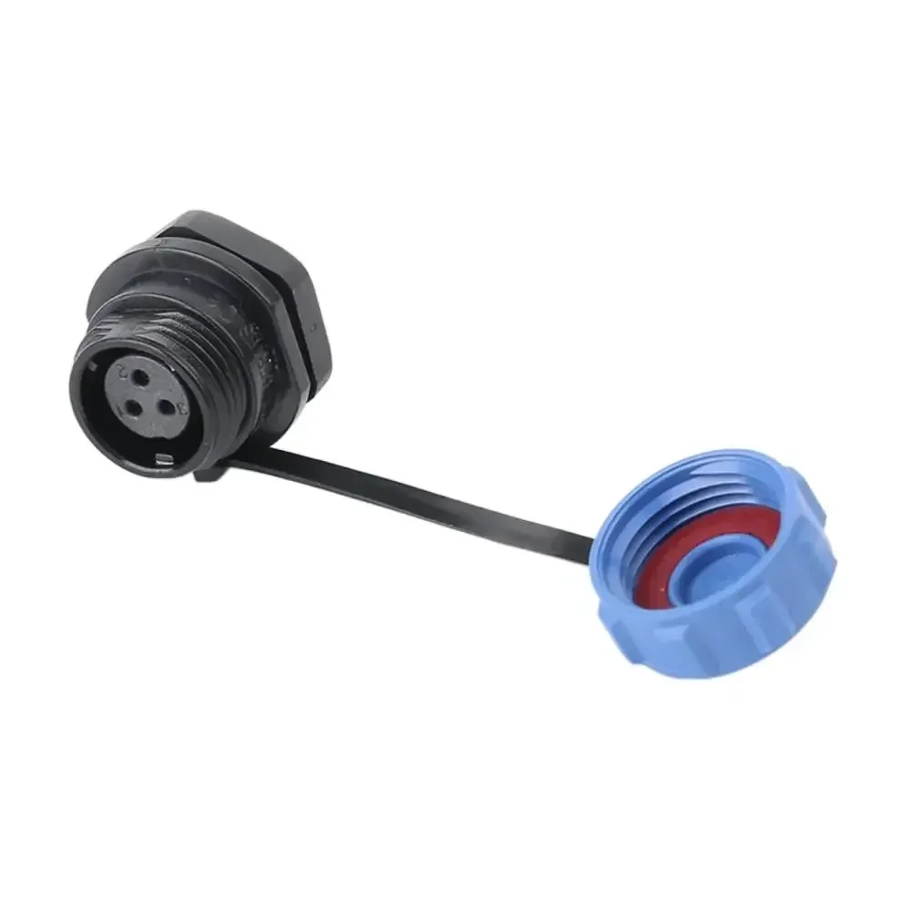 Waterproof Industrial Electrical Connector with Weld Wire Panel, IP68 Rating