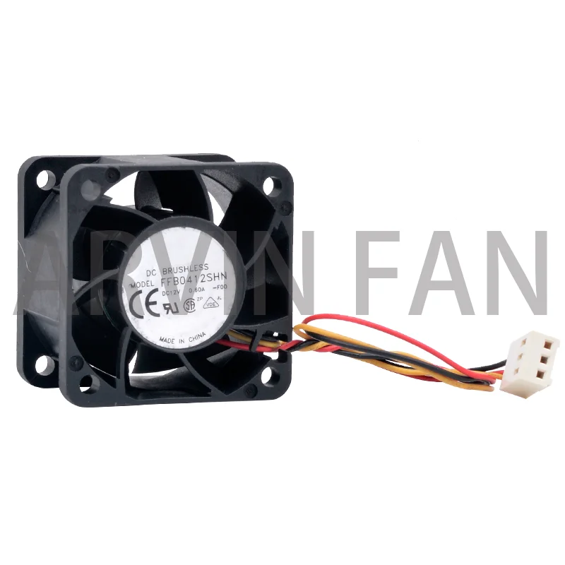 

FFB0412SHN F00 4cm 40mm Fan 40x40x28mm DC12V 0.60A 3pin Dual Ball Bearings High Airflow Cooling Fan For Server Power Supplies