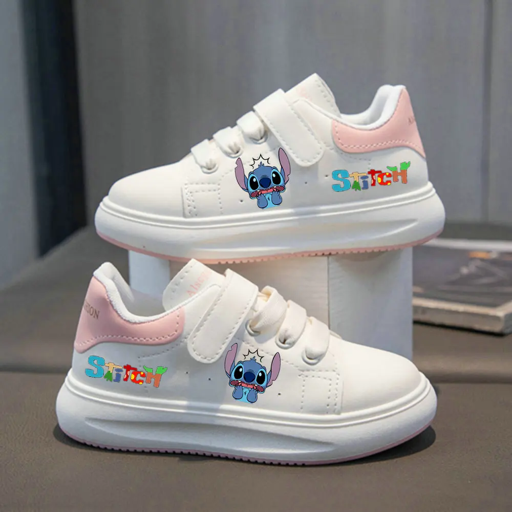 Disney Stitch Children's Sneakers Teen Outdoor Shoes Girls Casual Shoes Boys Soft Sole Sport School Kids