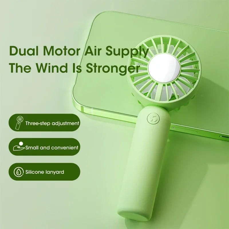 Handheld Mini Fan USB Rechargeable 3-Speed Portable for Office Desk Outdoor Travel Summer Cooling