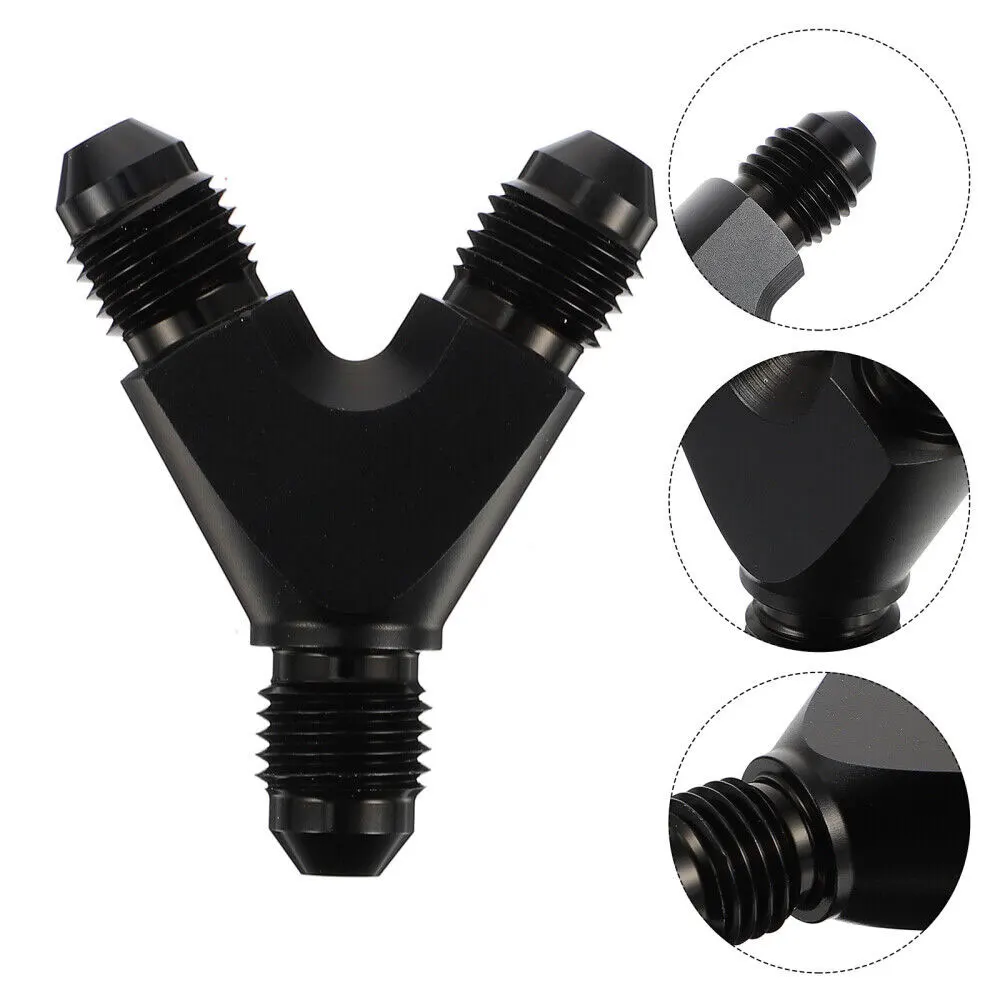 

Высококачественный Алюминиевый Y-образный адаптер AN4, AN6, AN8, AN10, резьбовые фитинги, универсальный черный Y-образный тройник, соединение масляной трубы