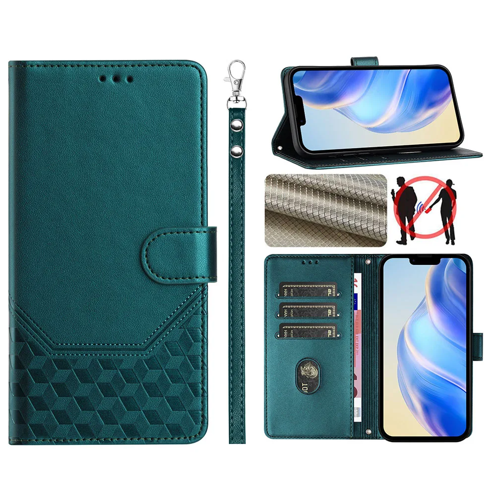 Premium RFID Blocking Flip Wallet Phone Case with Card Holder