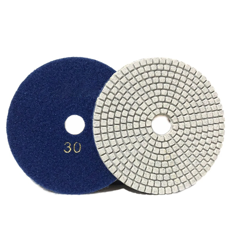 5 Inch 125mm Dry/wet Diamond Polishing Pads Flexible Grinding Discs For Granite For Concrete Granite Marble Limestone 1pc 6 inch 150mm diamond polishing pad wet dry flexible grinding discs for granite stone concrete marble polishing grinding