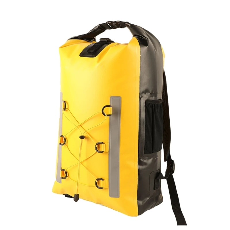 Lightweight Dry Bag with Mesh Pocket, Water Proof Backpack, 30L, Adjustable Strap