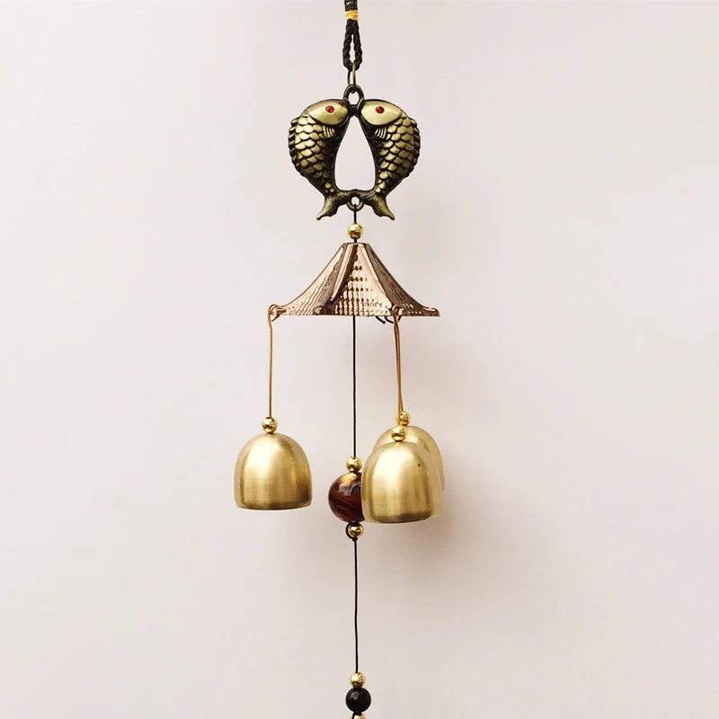 Outdoor wind chimes copper bells 1Pc Antique Wind Chime Copper Yard Garden Outdoor Decoration